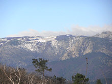 randonnées autour de Portes , vue sur le Mont Lozére